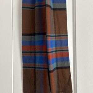 Plaid Brown and Blue Women's Scarf